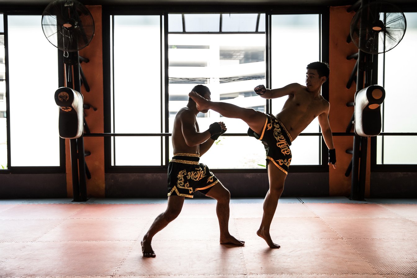 Muay Thai training at the gym facility